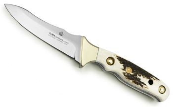 Puma Waidwerk Stag Handle German Made Hunting Knife with Leather Sheath