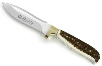 Puma Waidmann Stag Horn German Made Hunting Knife with Leather Sheath