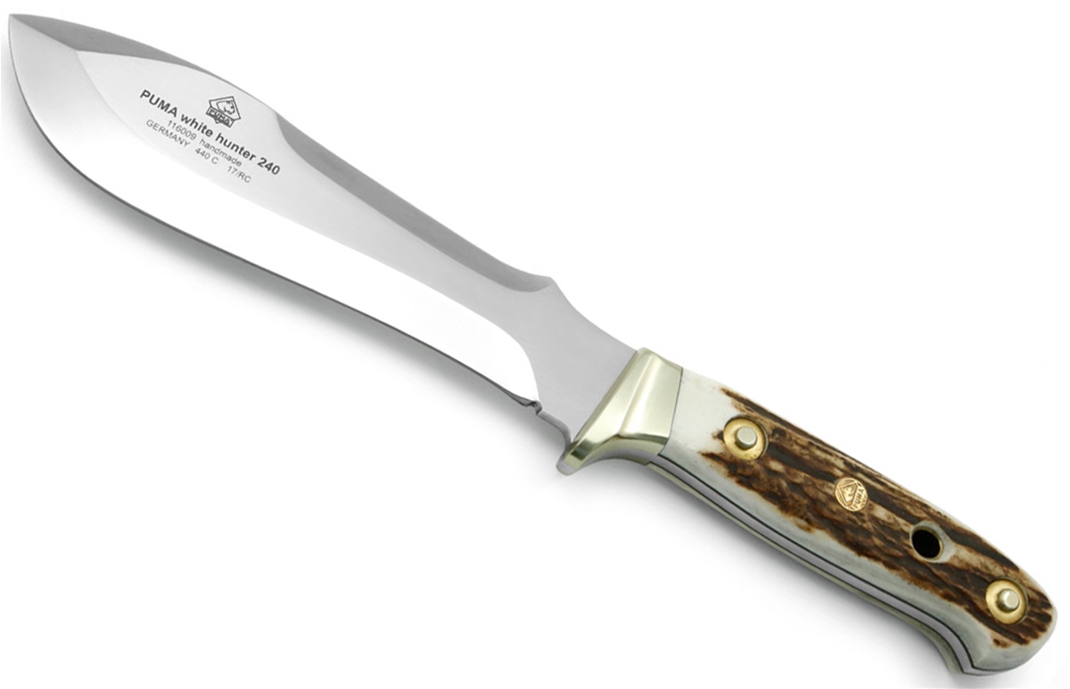 Puma White Hunter 240 Stag German Made Limited Edition 240 Anniversary Hunting Knife with Leather Sheath