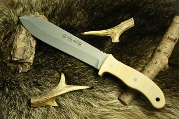 PUMA Robuster Micarta German Made Fixed Blade Hunting Knife with Leather Sheath