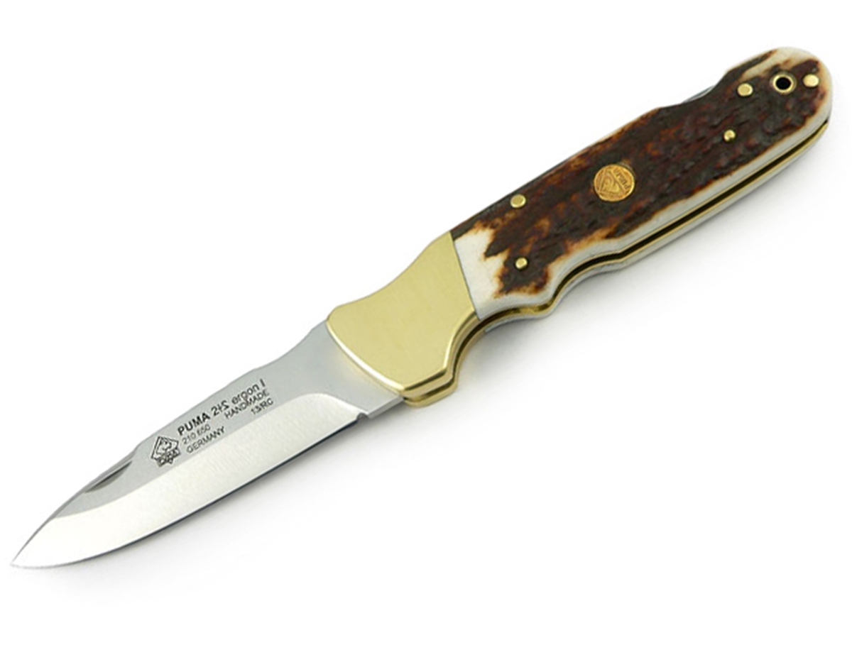 Puma 2+2 Ergon 1 Stag German Hunting Folding Knife