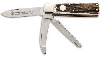 Puma Jagdtaschenmesser III Stag Handle German Made Hunting Pocket Knife III