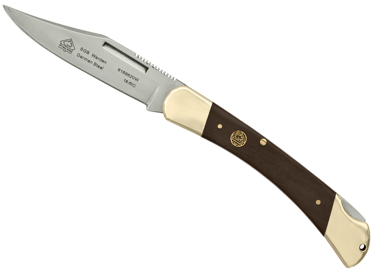 PUMA SGB Warden Jaccaranda Wood Folding Pocket Knife