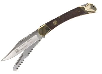 PUMA SGB Warden Jacaranda Wood Folding Knife with Saw