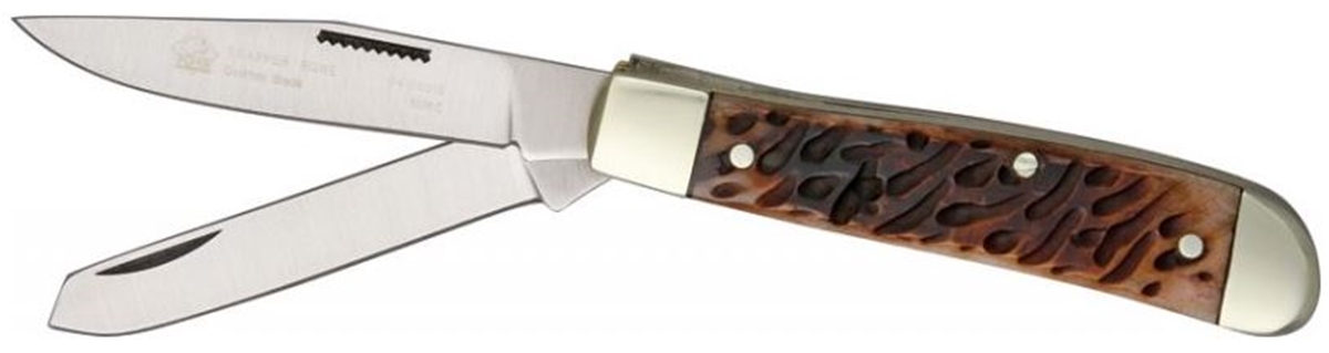 PUMA SGB Trapper Brown Jigged Bone Folding Pocket Knife