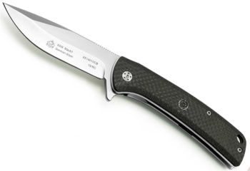 Puma SGB Mach1 Black Carbon Fiber Ceramic Ball Bearing Smooth Fast Action ~ One Handed Open Knife