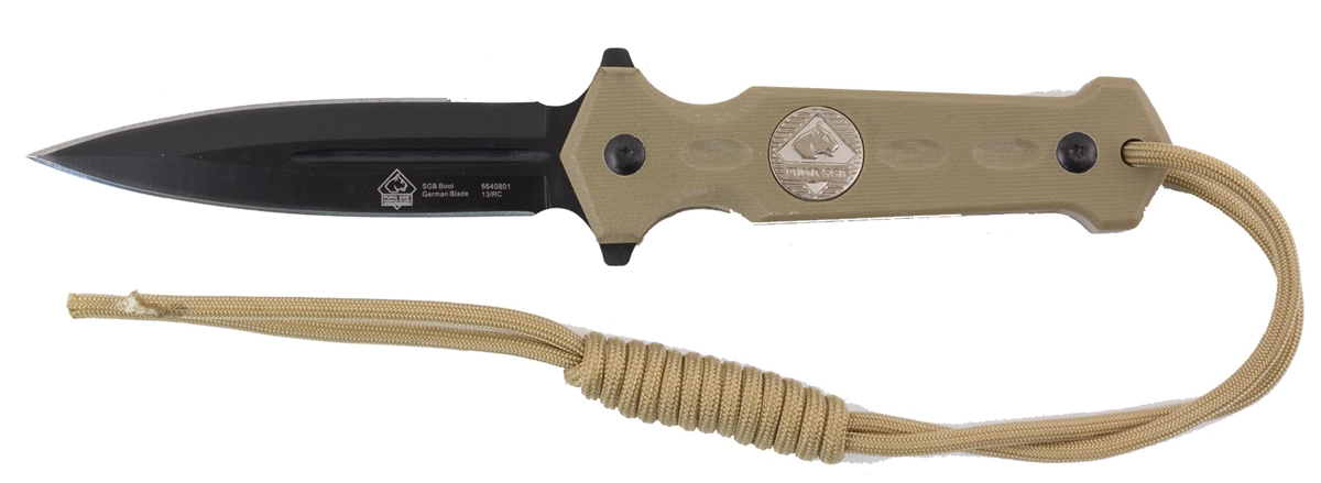 Puma SGB Tan 8" Tactical Boot Knife with Kydex Sheath