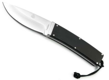 Puma TEC Black G10 Belt Knife with Fork and Leather Sheath