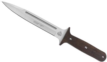 Puma XP 13" Pig Sticker Textured Brown Pakkawood Beveled Blade with Leather Sheath