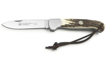 Puma IP La Caza III Natural Staghorn Handles Spanish Made Folding Hunting Knife