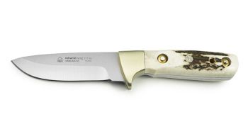 PUMA IP Rehwild Stag Handle Spanish Made Hunting Knife With Leather Sheath