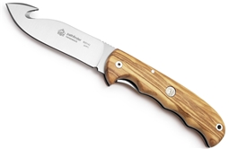 PUMA IP Pathfinder Olive Wood Folding Hunting Knife with Gut Hook