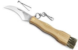 Puma IP Mushroom Knife Olive w/Brush, Tweezers and Carabiner