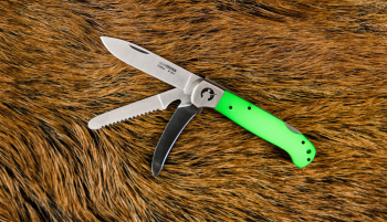 Puma IP Spanish Made Geartester Jagdtaschenmesser Green Fluorescent Folding Hunting Knife