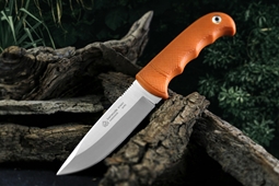 PUMA IP Barracuda Orange Rubber Spanish Made Hunting Knife with Leather Sheath