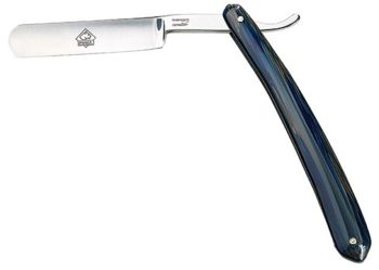 Puma German Straight Edge Shaving Razor Ocean Blue Celluloid Handle