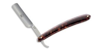 Puma German Straight Edge Shaving Razor Tortoise-Shell Celluloid Handle