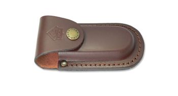 Puma German Brown Leather Belt Pouch / Sheath for Folding Knives (4" Folder)