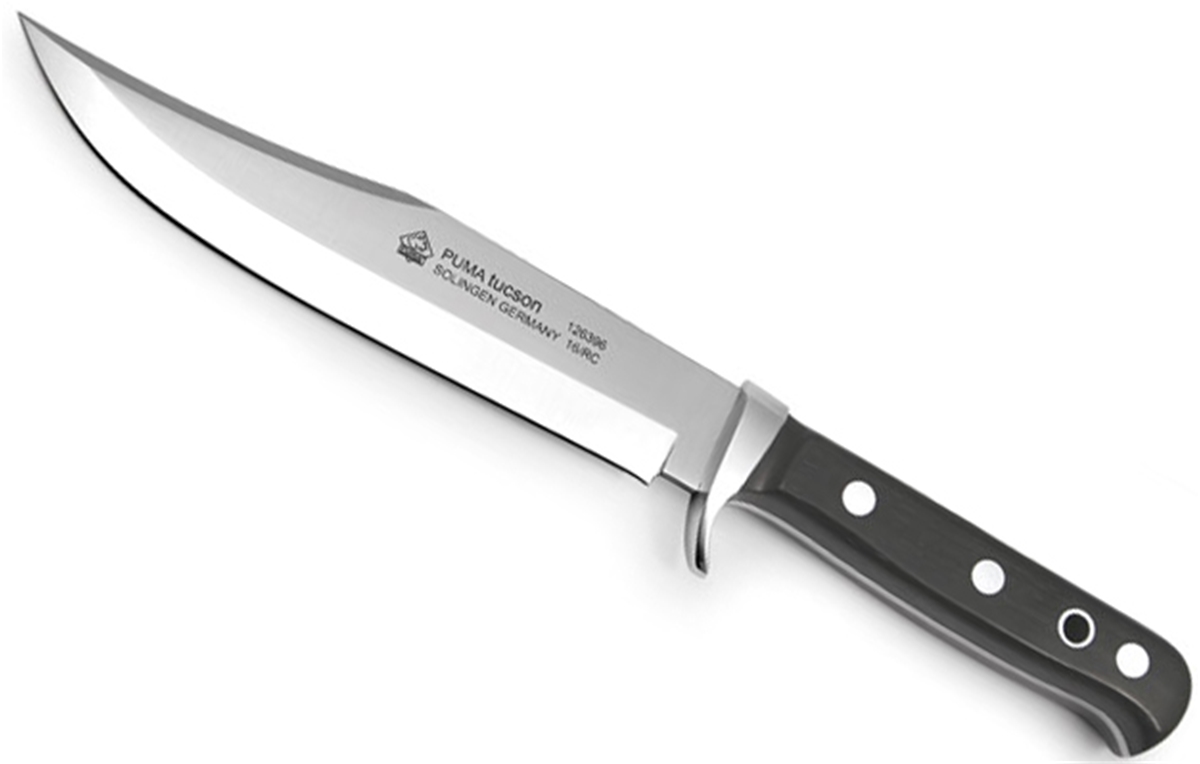 Puma Tucson Pakka Wood German Made Hunting Knife With Leather Sheath