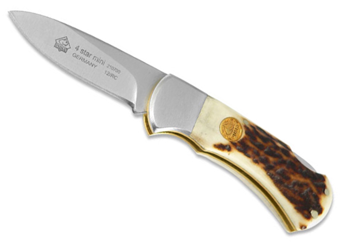 Puma 4-Star Mini Staghorn German Made Folding Pocket Knife