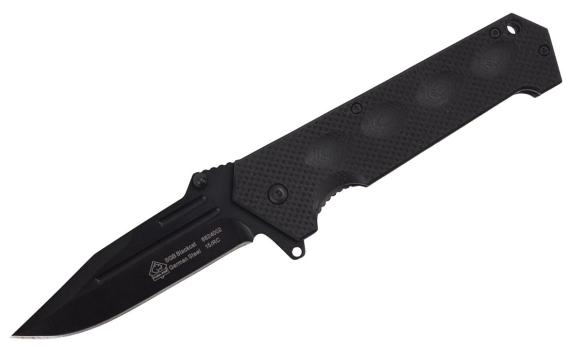 Puma SGB Blackcat45 Drop Spring Assisted Tactical Folding Knife