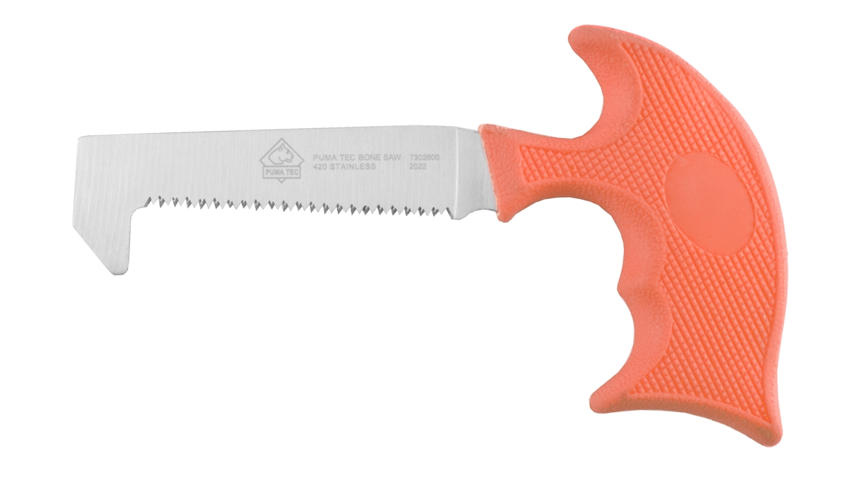 Puma TEC Lightweight High Viz Orange Bonesaw with Nylon Sheath