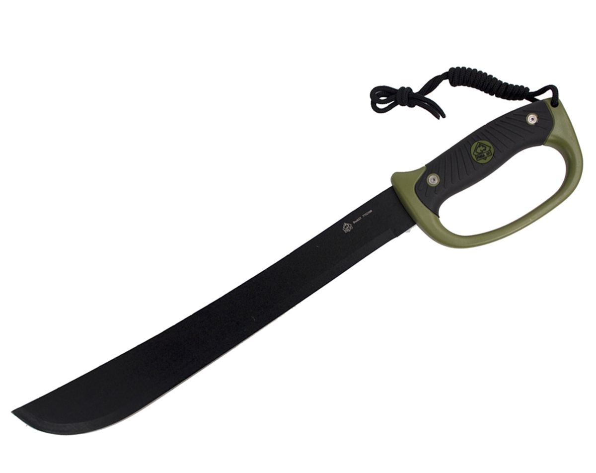 PUMA XP Bush23 Camping Machete 15.9&quot; Blade with Green Rubber Handle