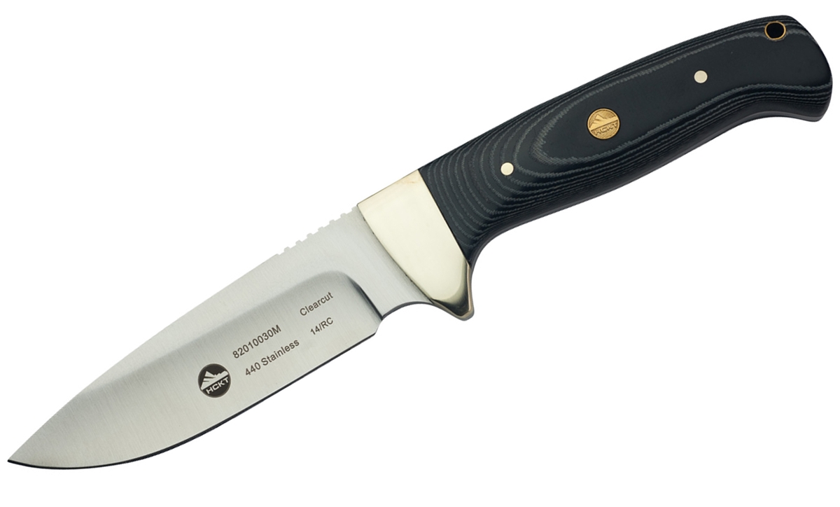 HCKT Clearcut Micarta Hunting Knife with Nylon Ballistic Sheath