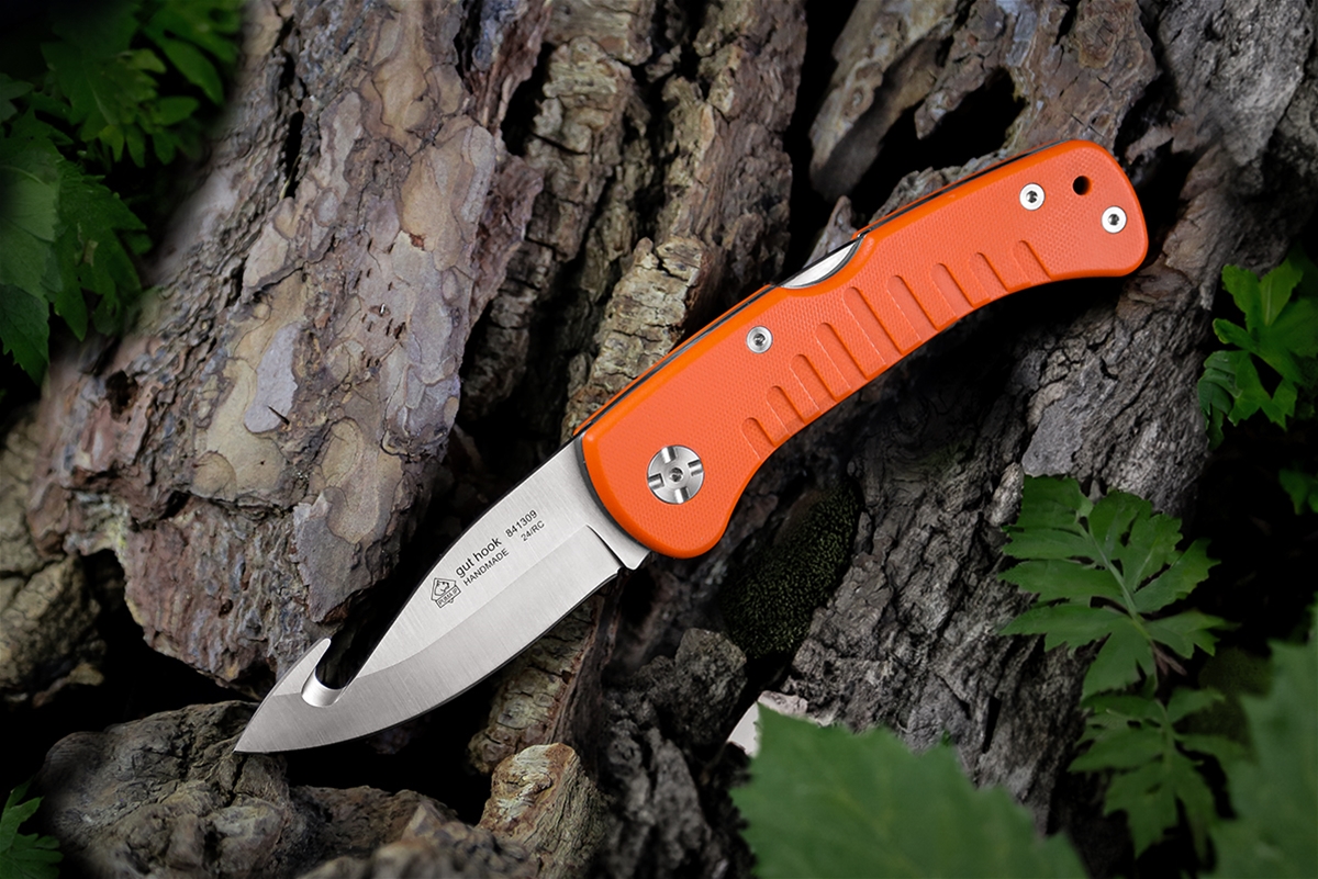 PUMA IP Spanish Made Hunting Pocket Knife Orange with Gut Hook