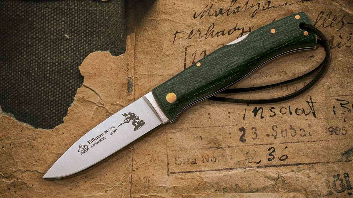 PUMA IP Spanish Made Rifleman Jute Micarta Pocket Hunting Knife