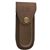 SGB Knives Brown Leather Belt Pouch / Sheath for Folding Knives (5" Folder Wide Body Knife)